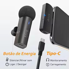 MICROFONE DE LAPELA AMPLIGAME - HIGH QUALITY - USO PROFISSIONAL